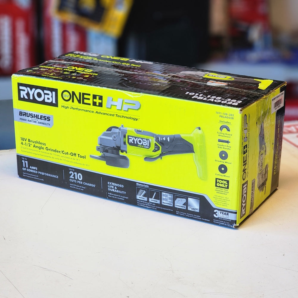 ONE + HP 18V Brushless Cordless 4-1/2 in. Angle Grinder ONE + HP 18V Brushless Cordless 4-1/2 in. Angle Grinder